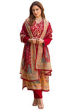 Gosriki Women'S Rayon Viscose Straight Printed Kurta With Pant & Dupatta (Setul Red-Vks01-Gs_M_Red_Medium),Red,,B0F38J7MT8