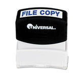 Universal Office Products 10104 Message Stamp, File Copy, Preinked/reinkable, Blue