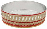 Blue Earth Karwachauth Stainless Steel sieves for Puja | Karwachauth Handcrafted Red Puja/Pooja Decorative Channi/Sieve Steel (1