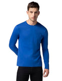 Fyltr Men'S Casual Crewneck Full Sleeve T-Shirt With Stab Stitched Front Pocket Detail,Cosmic Cobalt,Cosmic Cobalt,2Xl