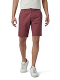 Xyxx Men Twill Cotton Chinos Shorts, Regular Fit, Solid, Pack Of 1, Cb1Sht08_34, Brick Red, 34