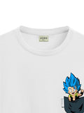 ADRO Tshirt for Men | Anime T Shirt for Men | 100% Cotton Tshirt | Graphic Printed T-Shirt | Chest Printed Tshirt | Gogeta Anime Tshirt | T-Shirts| RN24-STICK-GOGE-WH-M White,White