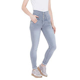 Nifty Women'S Denim Stretchable High Waist Jeans (1236, Grey, 32)