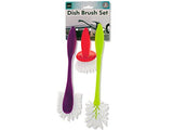 3Pc Dish Scrub Brush Set