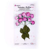 immix Expressions Craft Handmade Paper Flower mini Cabbage Rose Purple