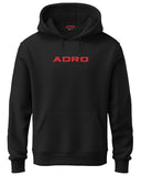 Adro Mens Hoodies With Hail The Dragon Puff Backside Printed, 100% Cotton 340Gsm. (H23-M-Dra-Bl_Black_L)
