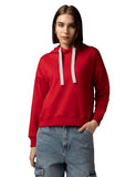 Fyltr Women'S Casual Hoodie With Stripe Tape - Rib Hem & Cuff | Drop Shoulder | Casual Winterwear For Women,Scarlet Ember,Scarlet Ember,2Xl