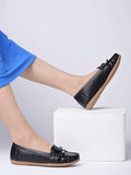 Shoetopia Women'S Block Heel Loafers Black (4 Uk),Black,4,B0BY6WHMNK