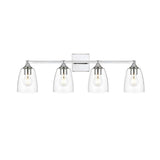 Living District Gianni 4-Light Iron & Glass Bath Sconce In Chrome/Clear