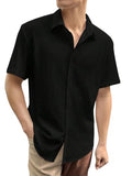 Dhruvi Trendz Mens Rayon Shirt Regular Fit Casual (Dt-Ms-6151_Black_2Xl)