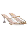 Shoetopia Classy Transparent Style Golden Pumps For Women & Girls /Eu37,Golden,4,B0F317M843
