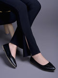 Shoetopia Women'S Blacktextured Bellies Stylish Pointed Toe Flats For Office Casual & Daily Eu39,Black,6,B0DRJFXHCL
