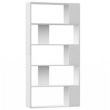 vidaXL Book Cabinet, Room Divider Bookshelf Bookcase for Office Living Room, Freestanding Shelving Unit, Modern Style, White Eng