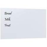 vidaXL Wall-Mounted White Magnetic Board 39.4x23.6 - Durable Tempered Glass - Smooth Writing Surface - Ideal for Home, Office or