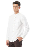 Fyltr Men'S Solid Slim Fit 100% Cotton Linen Look Casual Shirt,Wicked White,Wicked White,2Xl