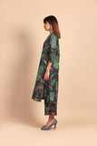 Anni Designer Women'S Rayon Blend Straight Printed Kurta With Palazzo (Capsicum Green_Xxl_Green_Xx-Large),Green,2XL,Rayon Blend,Regular,Kurta, Pants