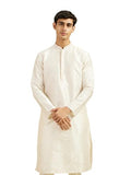 Diwas By Manyavar Men'S Art Silk Thread Embroidered Kurta (Warm White,S)
