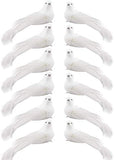 NERKT 12Pcs Artificial White Doves, White Feathered Mini Birds White Doves Decoration with Metal Clip for Craft Home Garden Wedd