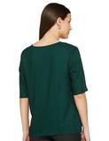 FYLTR Women's Regular Fit Blouse (FYLAW23WB-001_Emerald Green,Emerald Green