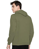 Adro Men'S Cotton Neck Hooded Sweatshirt (H-M-Ame-Ol_Olive_S)