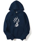Adro Men'S Cotton Neck Hooded Sweatshirt (H21-M-Gok-Nb_Navy_L)