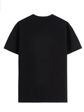 Adro Never Give Up Printed T-Shirt For Men - 100% Cotton, Regular Fit, Soft Breathable Fabric. (Rn23-M-Nvr-Bl_Black_L)