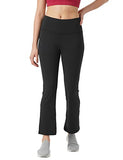 PUMPD Womens Stretchable All-Purpose Flare Pants -Lightweight Anti-Odor Squat Proof Dry Tech Ultra Soft Seams,Black Hole