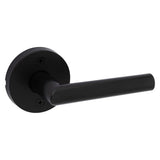 Kwikset Milan Dummy Door Handle, Single Sided Lever for Closets, French Double Doors, and Pantry, Matte Black NonTurning Revers