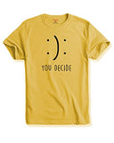 Adro You Decide Mens Printed T-Shirts (Rnr-M-Dec-Ly_Light Yellow_L)