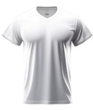 Adro Mens V Neck T-Shirt|100% Combed Cotton T-Shirt|V-Neck Half Sleeve T-Shirt|Vn24-M-Pln-Wh-Xl White