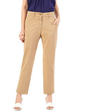 Fyltr Womens Regular Stretch Cotton Comfortable Soft Khaki Trousers,Goa Sands,Goa Sands,36