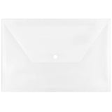 JAM PAPER Plastic Envelopes with Snap Closure - Legal Booklet - 9 3/4 x 14 1/2 - Clear - 12/Pack