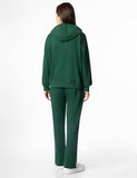 Fyltr Women'S Drop Shoulder Hoodie & Joggers Set With Contrast Branded Tape On Sleeve And Jogger Side Seam - Rib Hem & Cuff | Slit Detail At Hem,Enchanted Evergreen,Enchanted Evergreen,S