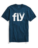 Adro Fly Mens Cotton Printed T-Shirts (R21-M-Fly-Sb_Teal_L)