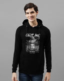ADRO Hoodies for Men | Printed Regular Fit Hoodie | Cotton Hoodie | Mens Hoodies | Sweatshirt for Men | Hooded Hoodie | H24-CHILL-BL-M Black,Black