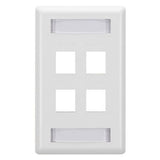 4PT WH 1Gang Wallplate