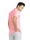 Xyxx Cotton Men'S Solid Relaxed Fit T-Shirt (Xy_Cr14_Polo T-Shirt_1_French Pink, Large