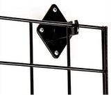 Only Garment Racks Wall Brackets for Gridwall or Grid Panels - Black Color - Set of 8 Pieces