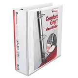 Universal Office Products 30752 Comfort Grip Deluxe Plus Dring View Binder, 3 Capacity, 81/2 X 11, White