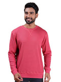 Colors Waffle Texture Full Sleeve T-Shirt For Men - 100% Cotton Ribbed Crew Neck Breathable Fabric Enhanced Texture Super Stretchable Label-Free Comfort Anti-Fungal Dye. Pack Of 1 Berry Pink,Berry PinkApparel,M