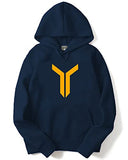 Adro Men'S Cotton Neck Hooded Sweatshirt (H22-M-Lnn-Nb_Navy_M)