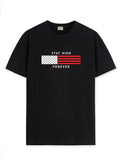Adro Mens Flag Printed Cotton T-Shirt_Rn24-L2-Flag-Bl-M Black