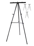 Pack of 4Lightweight Aluminum FlipChart Presentation Easel, Black (4 Pack)