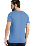 Adro Florida Paradise Life Mens Printed T-Shirt (S, Sky Blue)