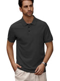 Leriya Fashion Solid Regular Fit Casual Old Money Polo t Shirt for Men (LF-MT-1138_Grey 2XL)