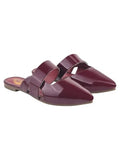 Shoetopia Solid Pointed Toe Cherry Flat Mules For Women & Girls /Eu38,Cherry,5,B0F7LY9MCR