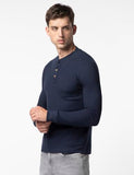 Fyltr Men'S Casual Raglan Sleeve Henley T-Shirt With Pocket Detail - Full Sleeve | Buttoned Placket,Vainly Navy,Vainly Navy,Xl
