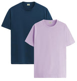ADRO T Shirts Pack of 2 Mens Tshirts Cotton T Shirts for Men Tshirt T-Shirts Combo T Shirts Tshirts for Men Plain Solid Tshirts Teal Purple Tshirt for Men RCM2-PLN-SB-PU-XL,Teal,Purple