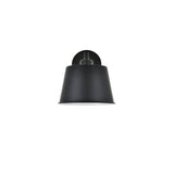 Living District Nota 1-Light Mid-Century Metal Wall Sconce In Black