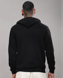 Adro Men'S Cotton Neck Hooded Sweatshirt (H24-Bost-Bl_Black